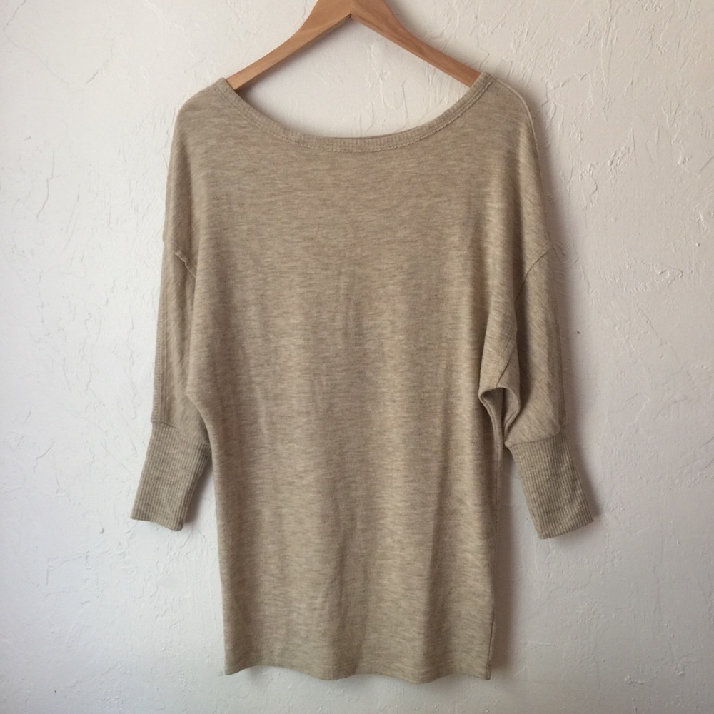 MICHAEL STARS speck cream dolman tunic sweater XS